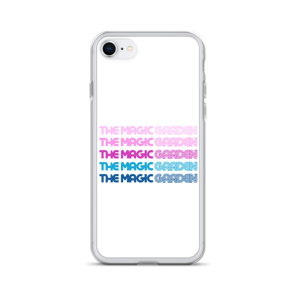 TMG 70s Purple Rainbow iPhone Cover, White