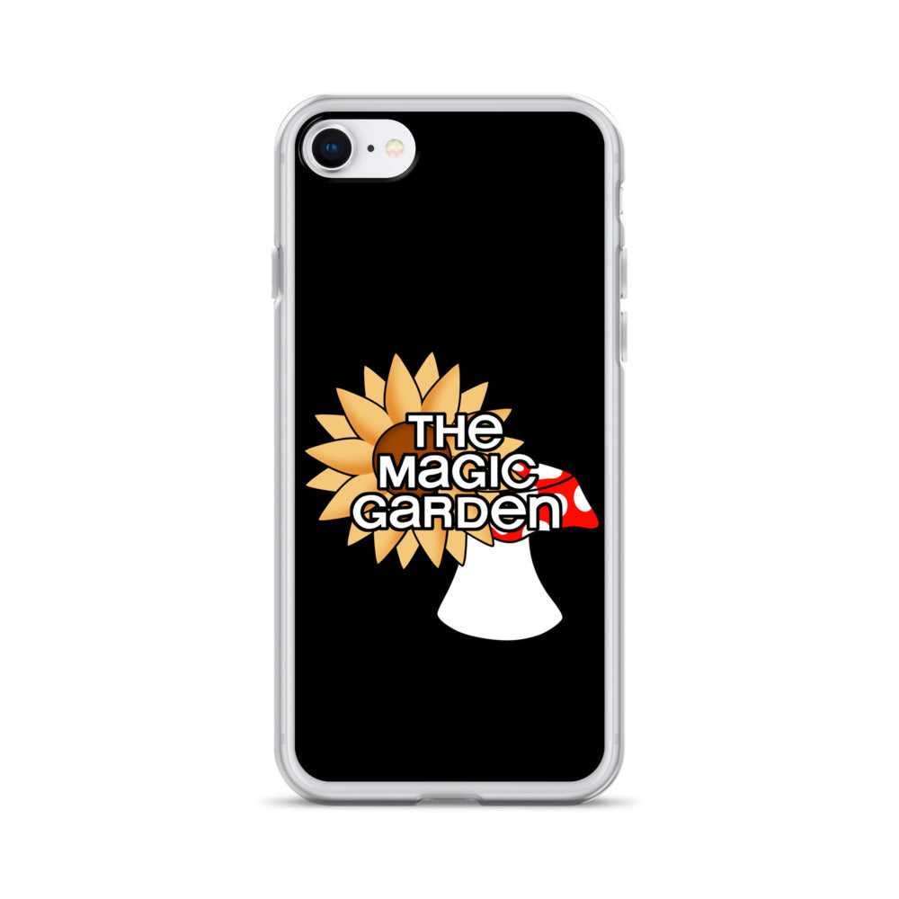 TMG Mushroom & Sunflower iPhone Cover, Black
