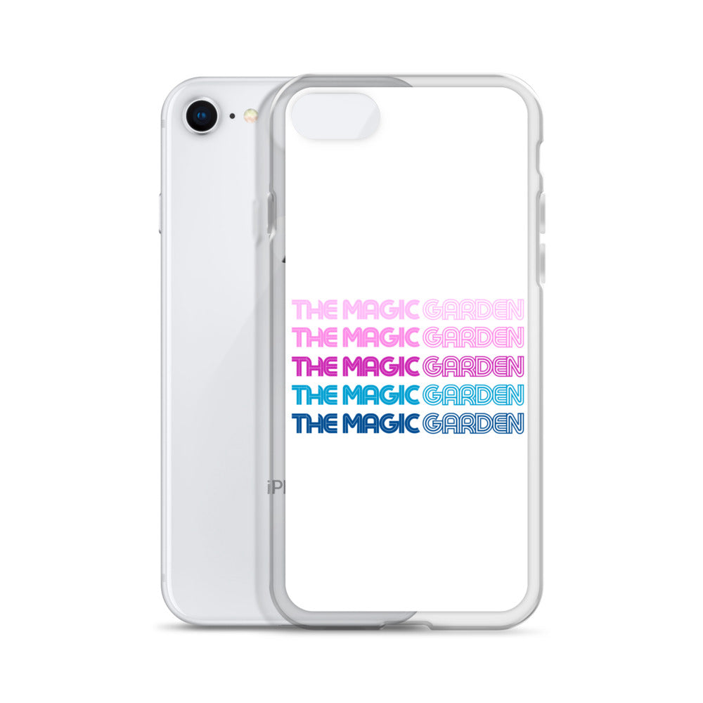 TMG 70s Purple Rainbow iPhone Cover, White