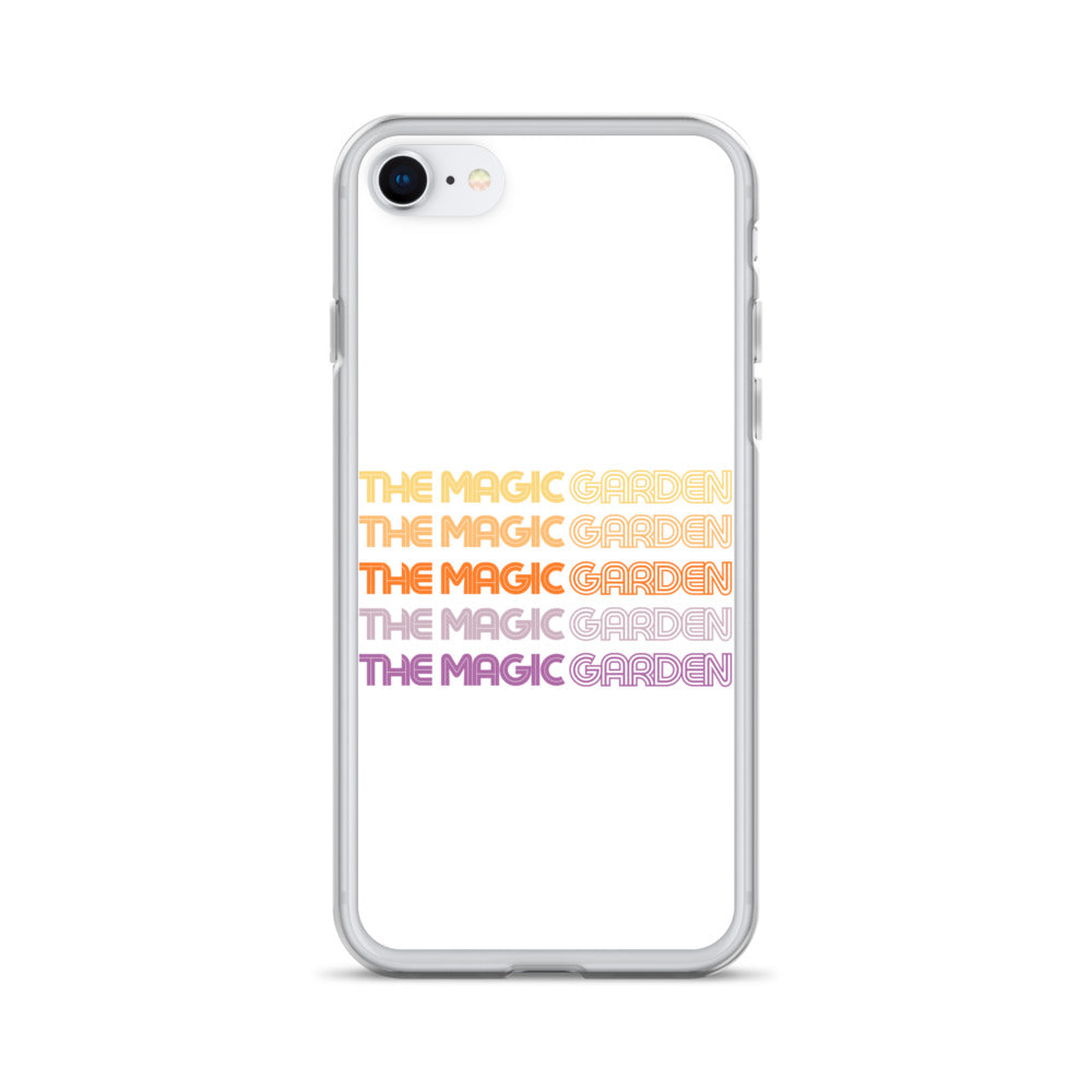 TMG 70s Yellow Rainbow iPhone Cover, White