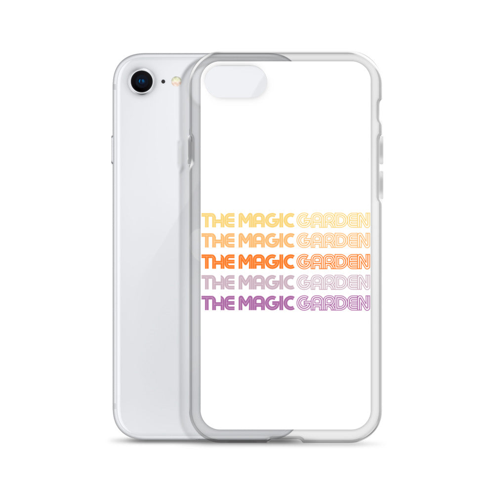TMG 70s Yellow Rainbow iPhone Cover, White