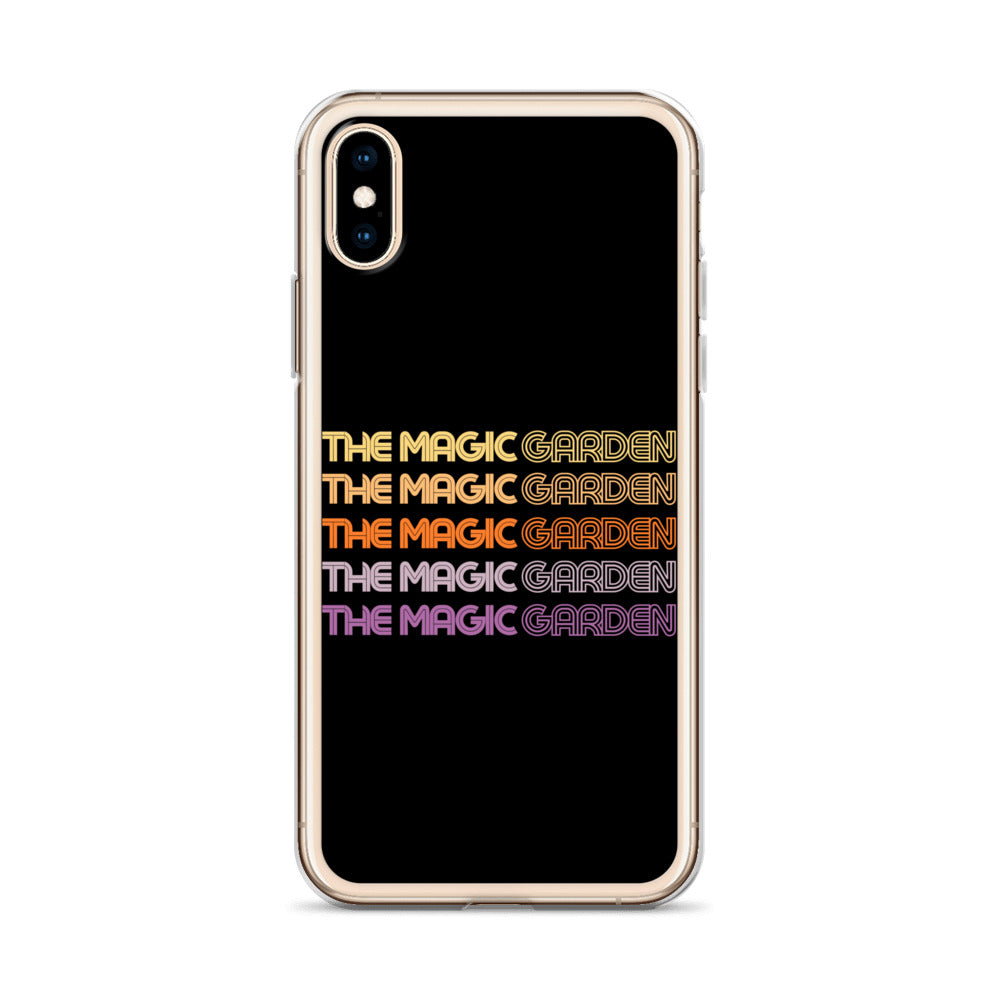 TMG 70s Yellow Rainbow iPhone Cover, Black