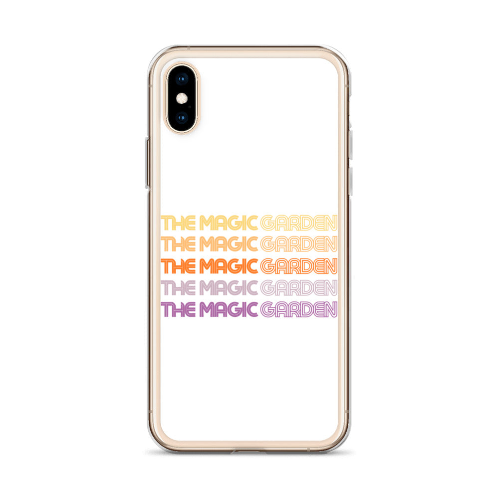 TMG 70s Yellow Rainbow iPhone Cover, White