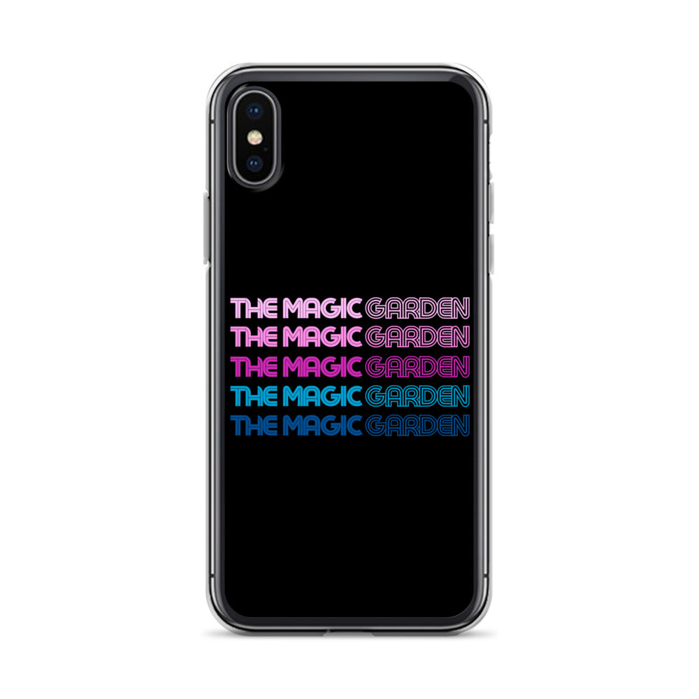 TMG 70s Purple Rainbow iPhone Cover, Black