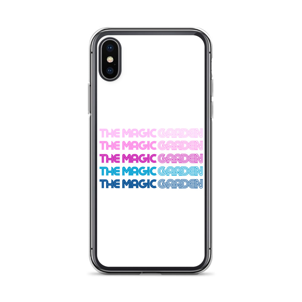 TMG 70s Purple Rainbow iPhone Cover, White