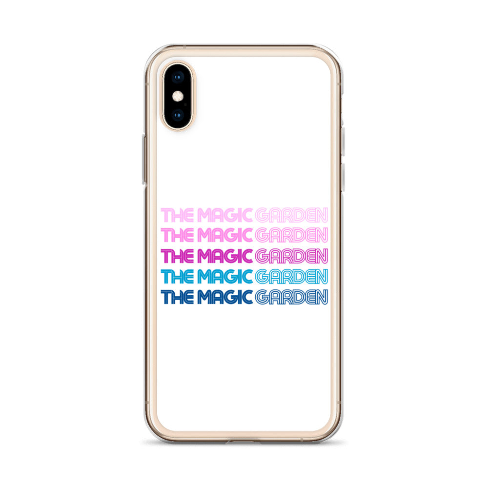 TMG 70s Purple Rainbow iPhone Cover, White