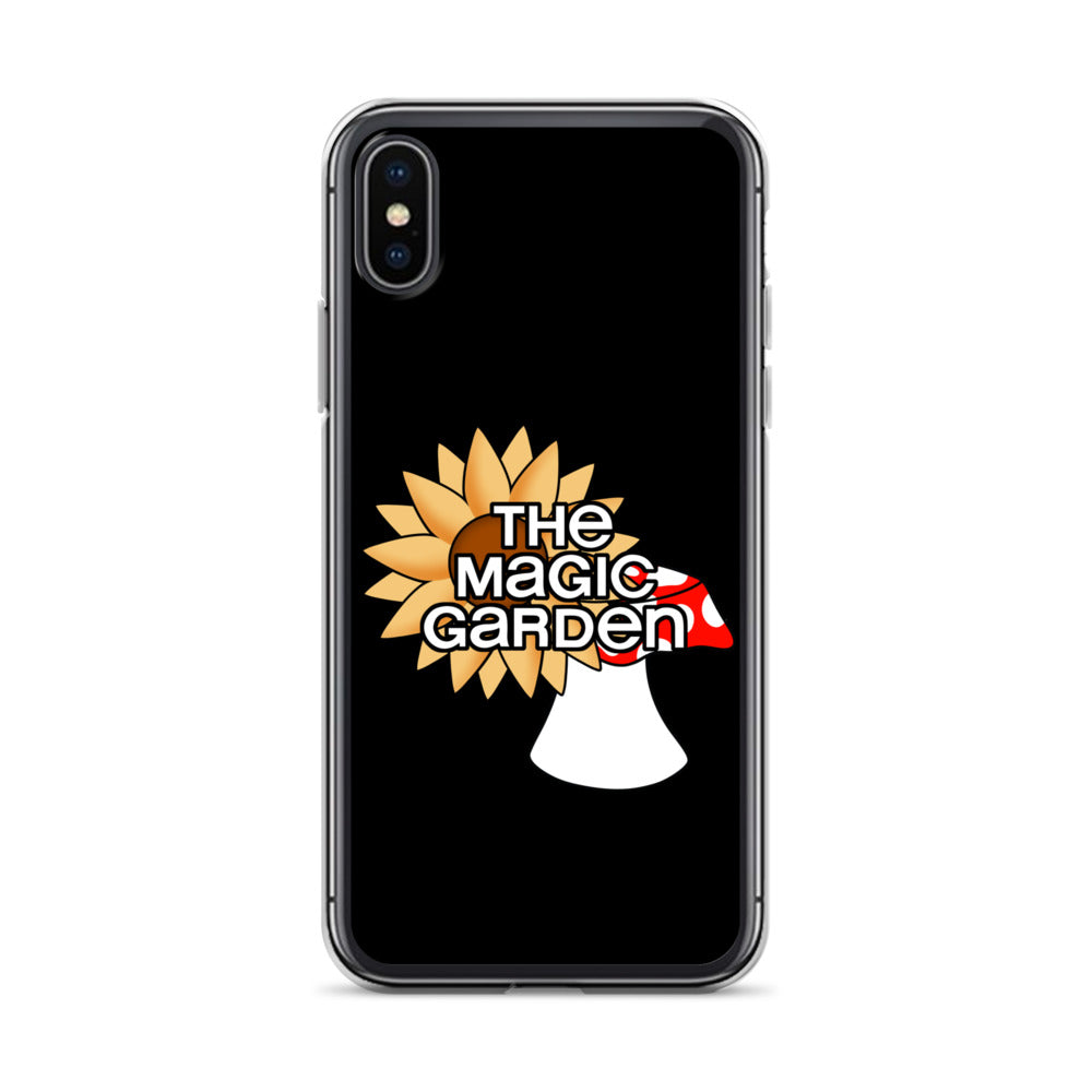 TMG Mushroom & Sunflower iPhone Cover, Black