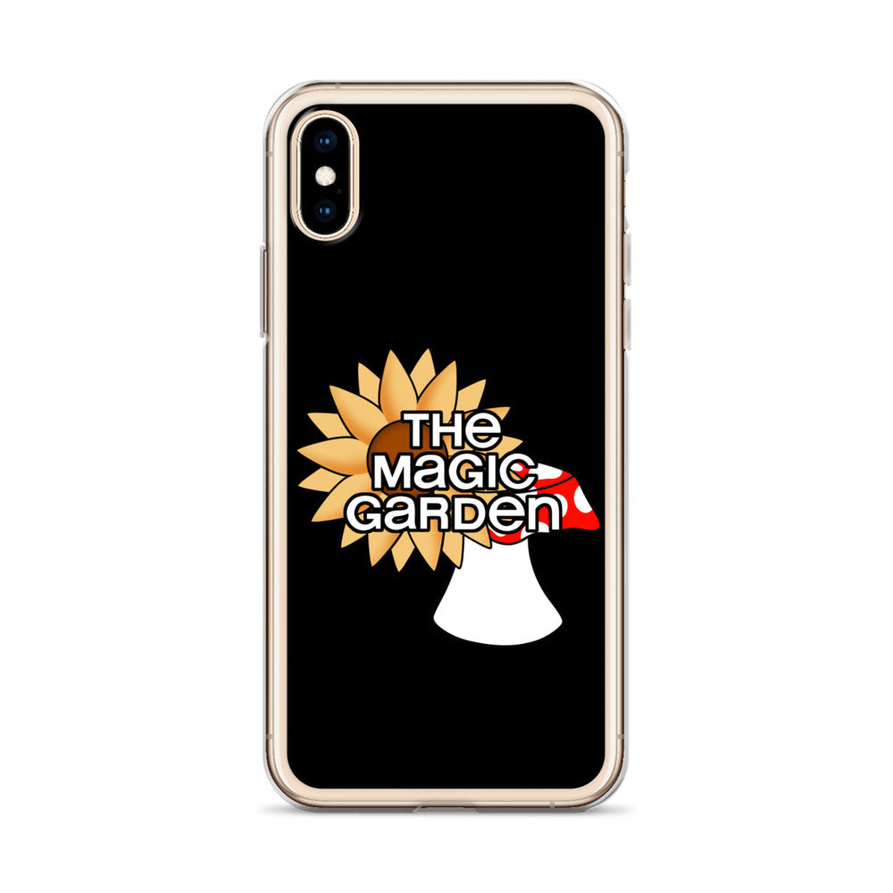 TMG Mushroom & Sunflower iPhone Cover, Black