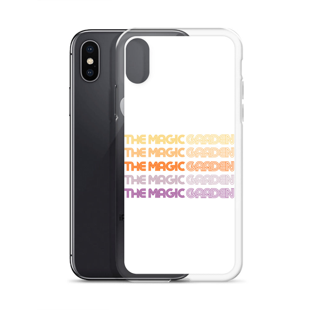 TMG 70s Yellow Rainbow iPhone Cover, White