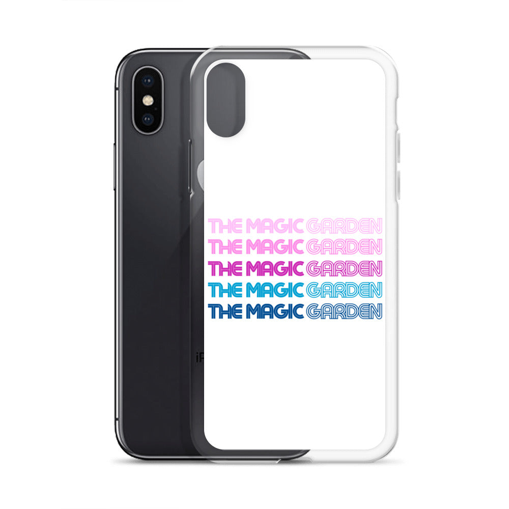 TMG 70s Purple Rainbow iPhone Cover, White