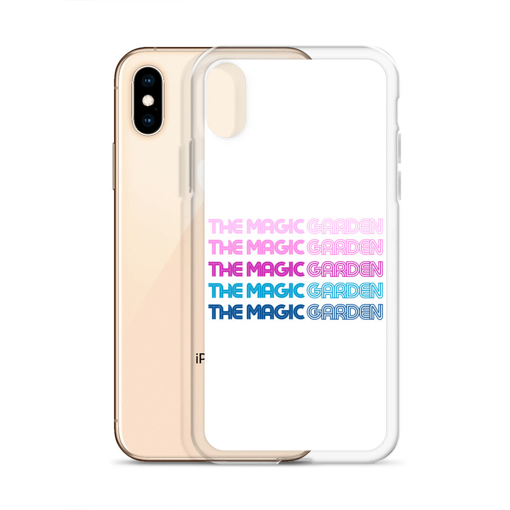 TMG 70s Purple Rainbow iPhone Cover, White