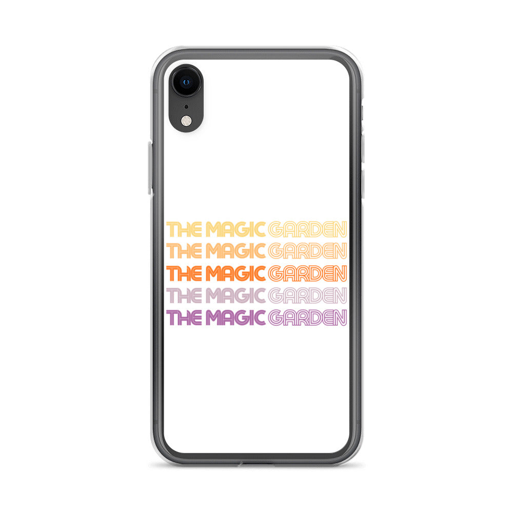 TMG 70s Yellow Rainbow iPhone Cover, White