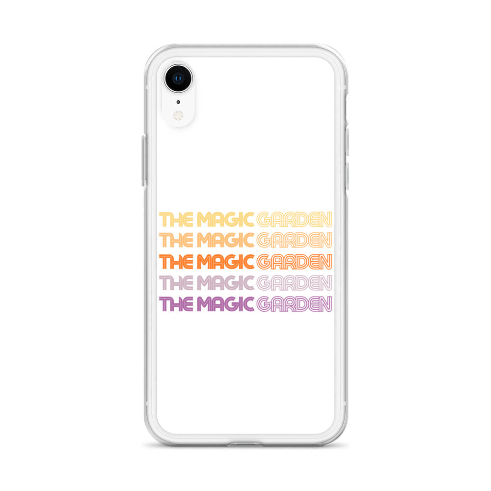 TMG 70s Yellow Rainbow iPhone Cover, White