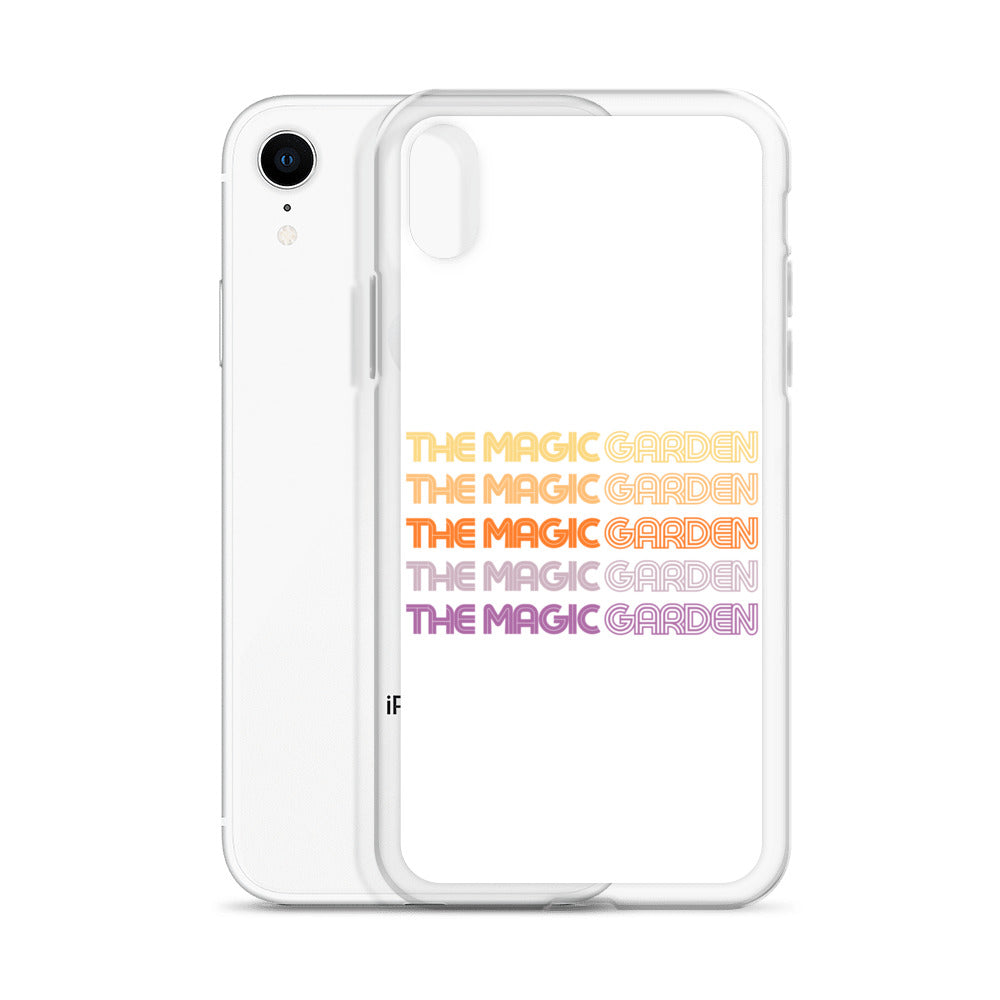 TMG 70s Yellow Rainbow iPhone Cover, White