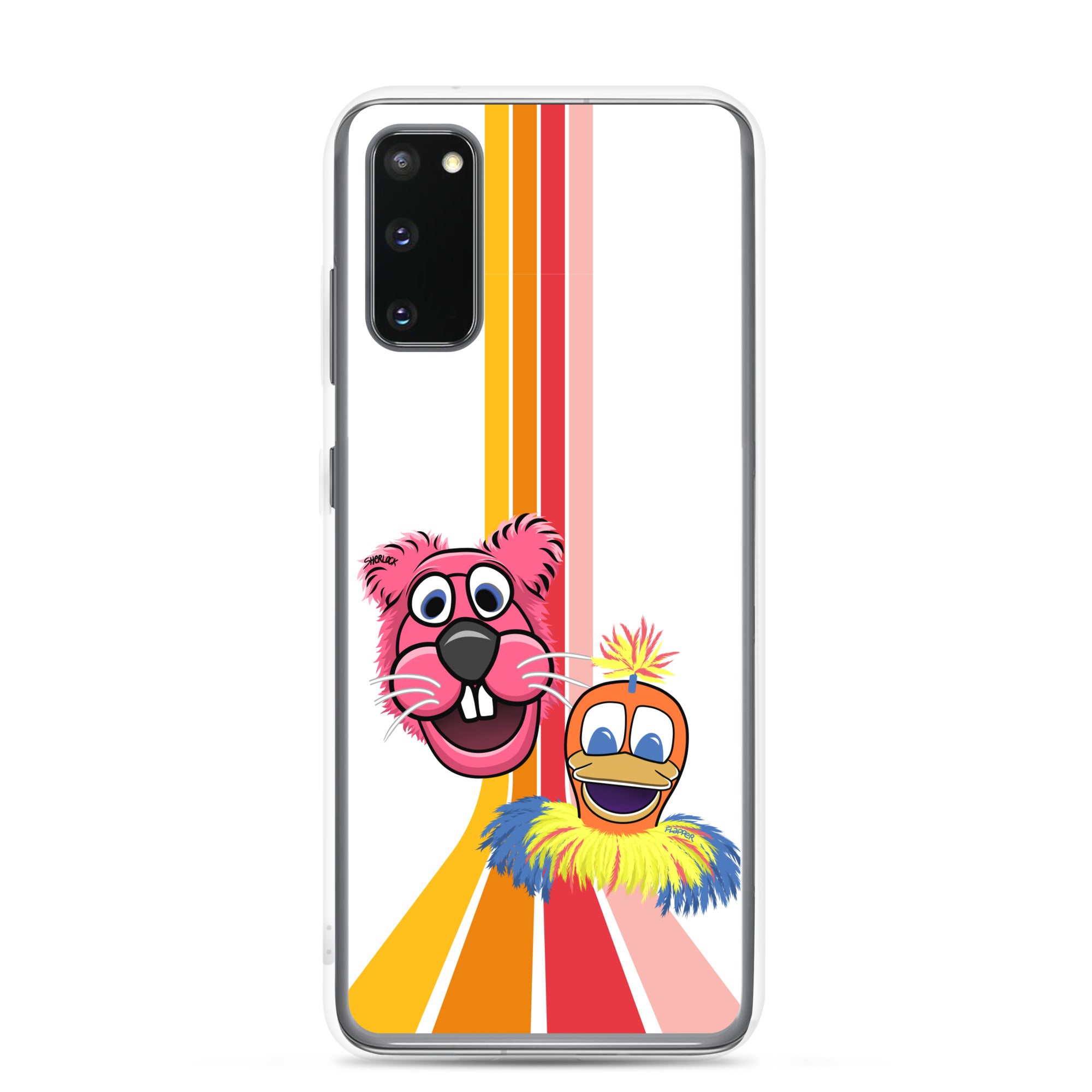 Sherlock & Flapper Samsung Phone Cover, White