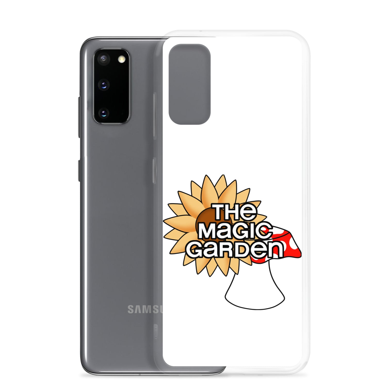 TMG Sunflower & Mushroom Samsung Cover, White
