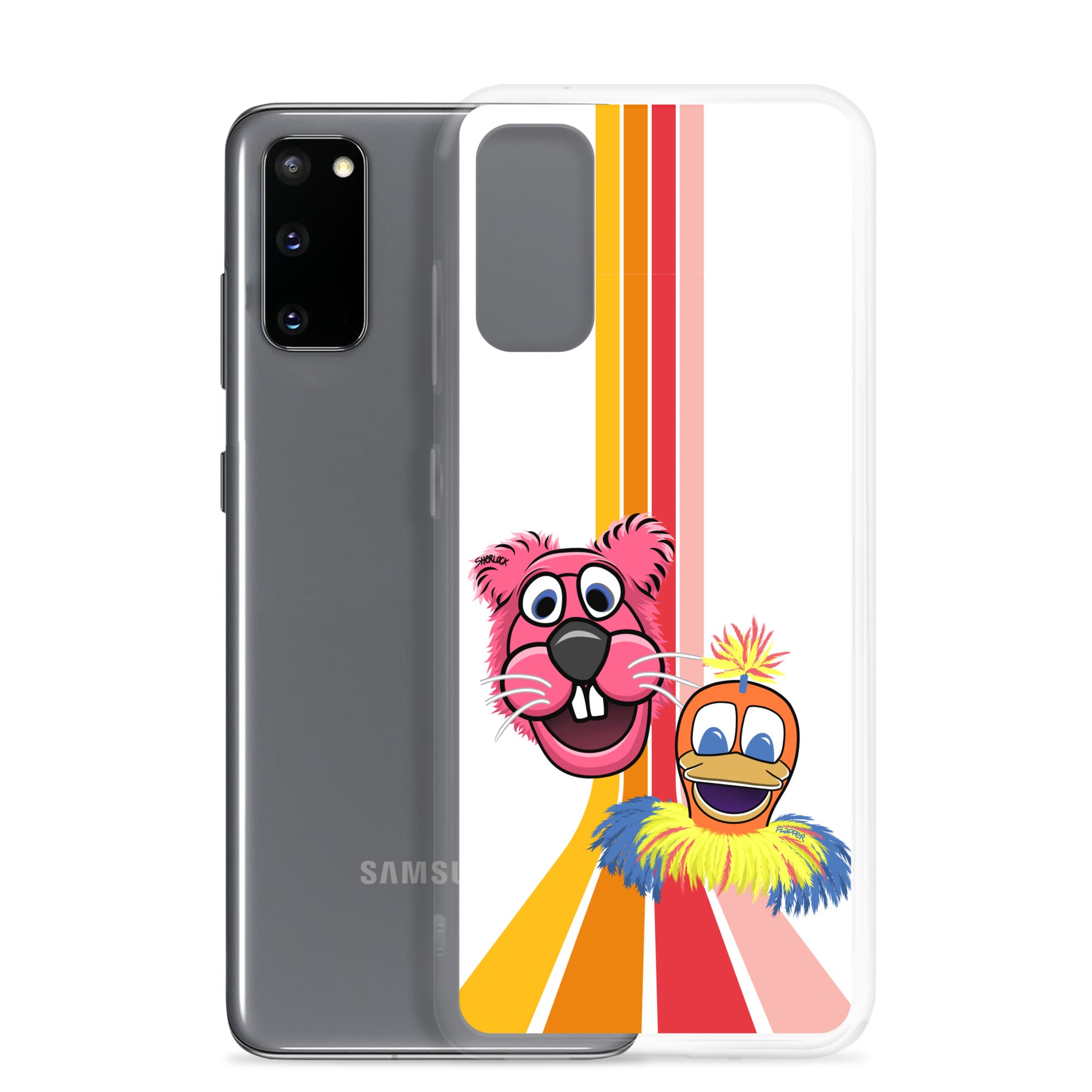 Sherlock & Flapper Samsung Phone Cover, White