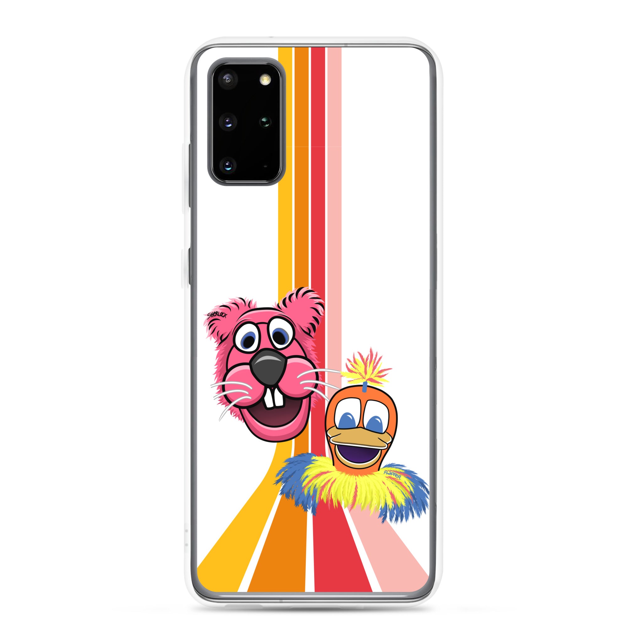 Sherlock & Flapper Samsung Phone Cover, White