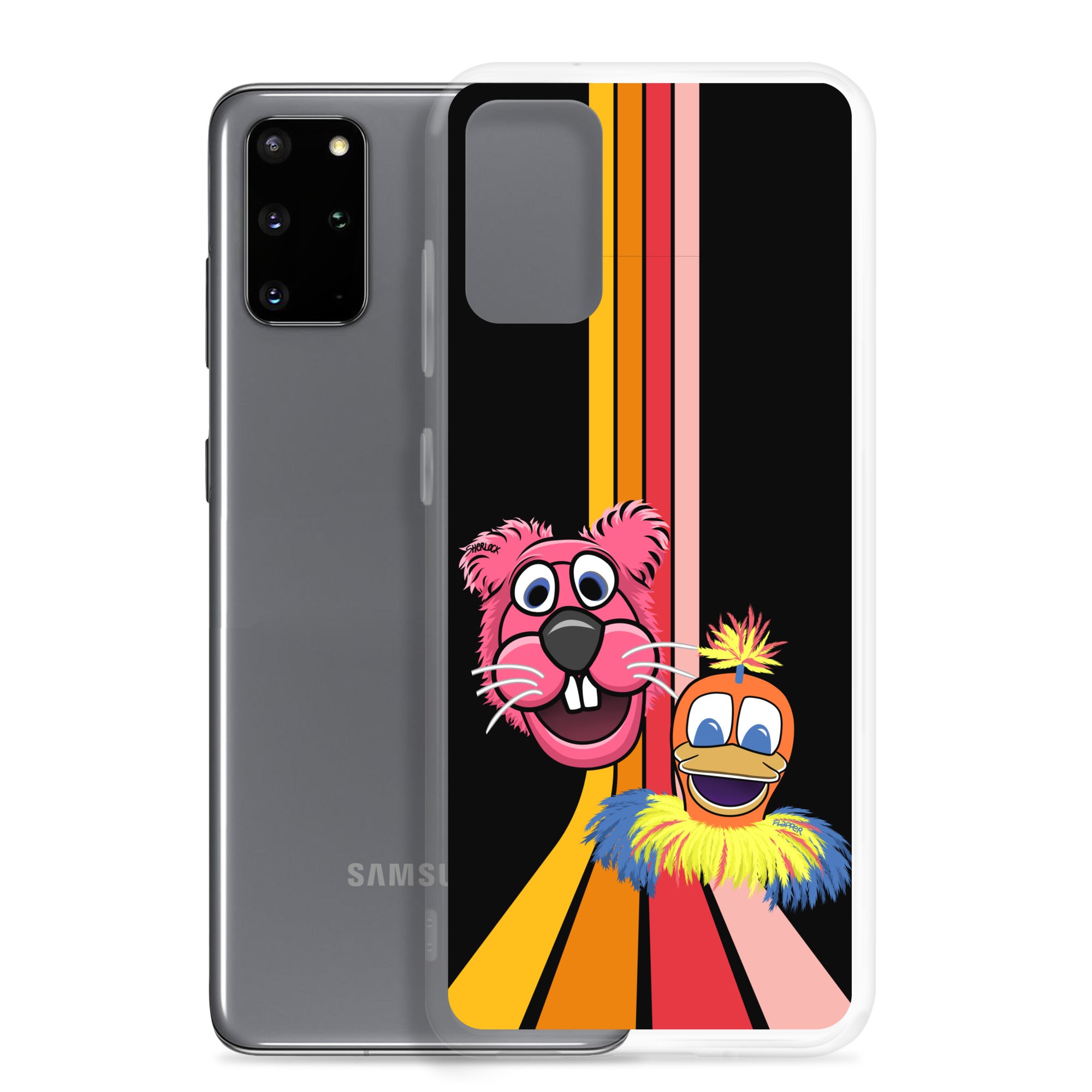 Sherlock & Flapper Samsung Phone Cover, Black