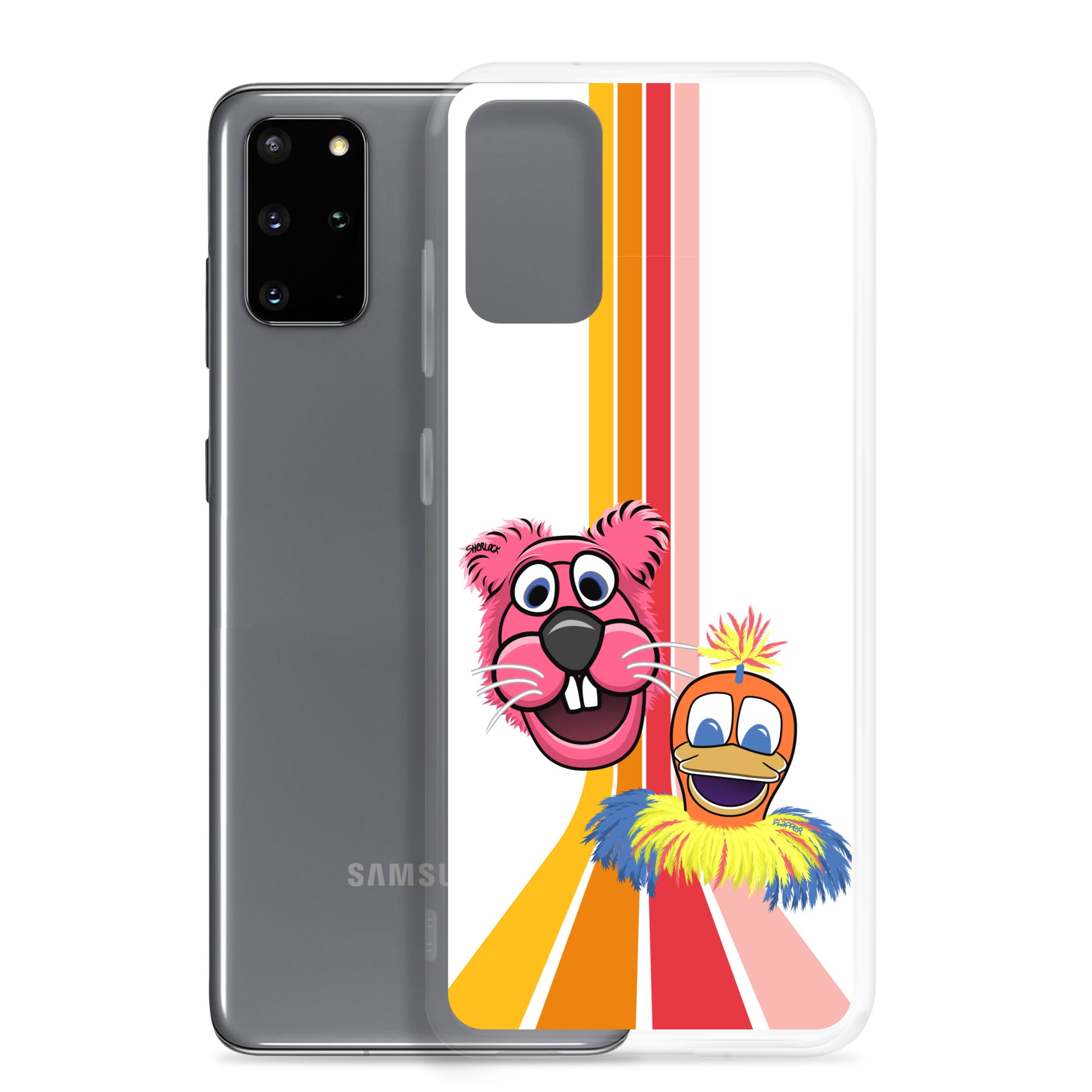 Sherlock & Flapper Samsung Phone Cover, White