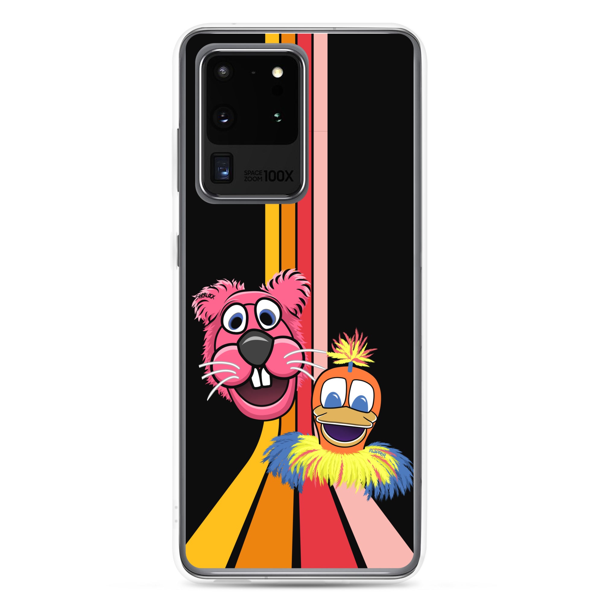 Sherlock & Flapper Samsung Phone Cover, Black