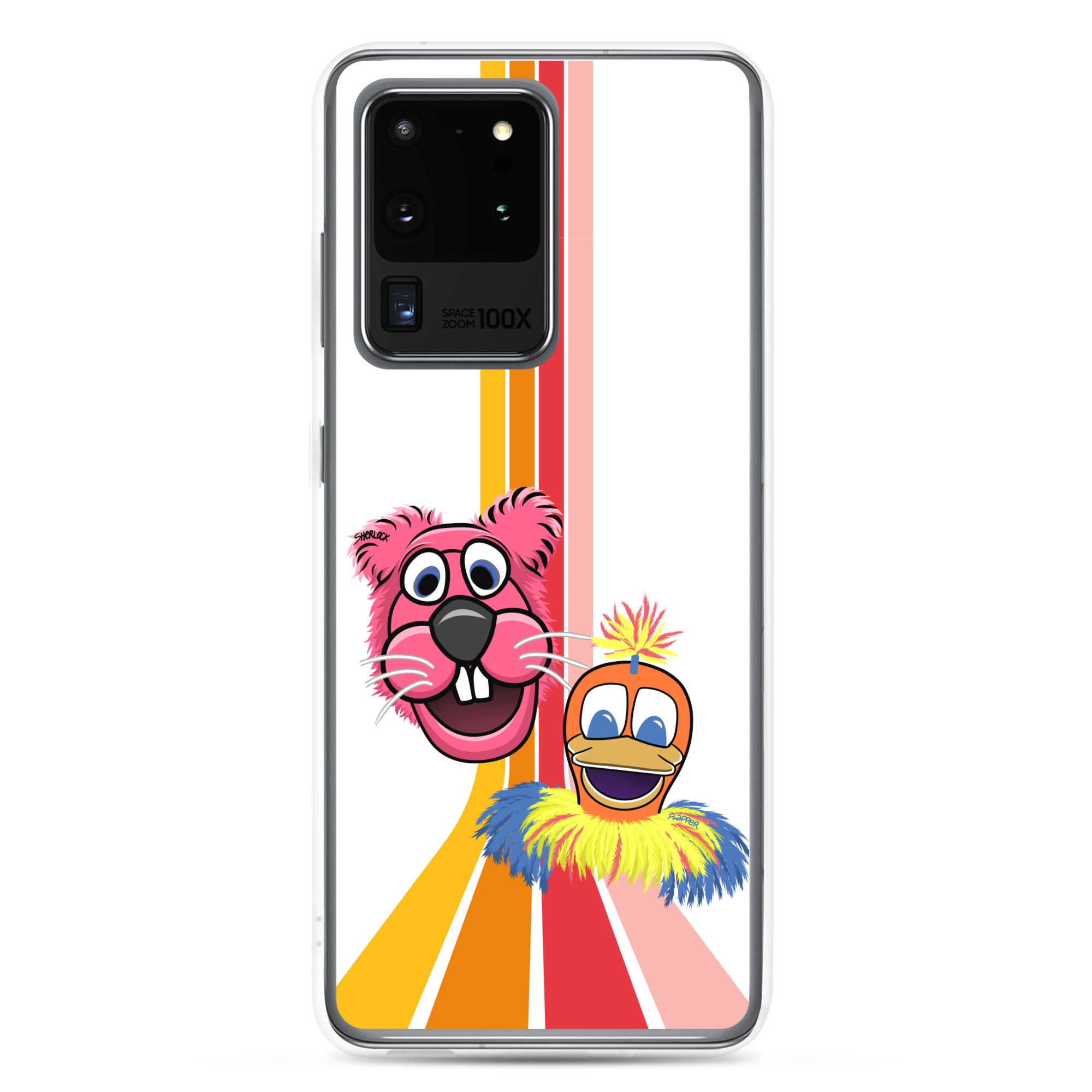 Sherlock & Flapper Samsung Phone Cover, White