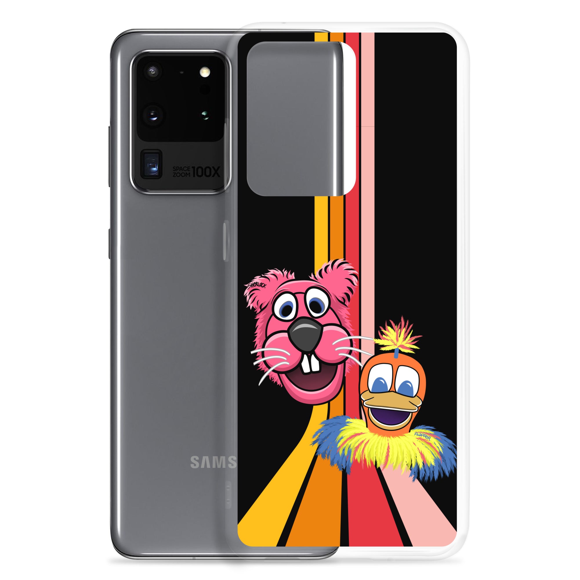 Sherlock & Flapper Samsung Phone Cover, Black