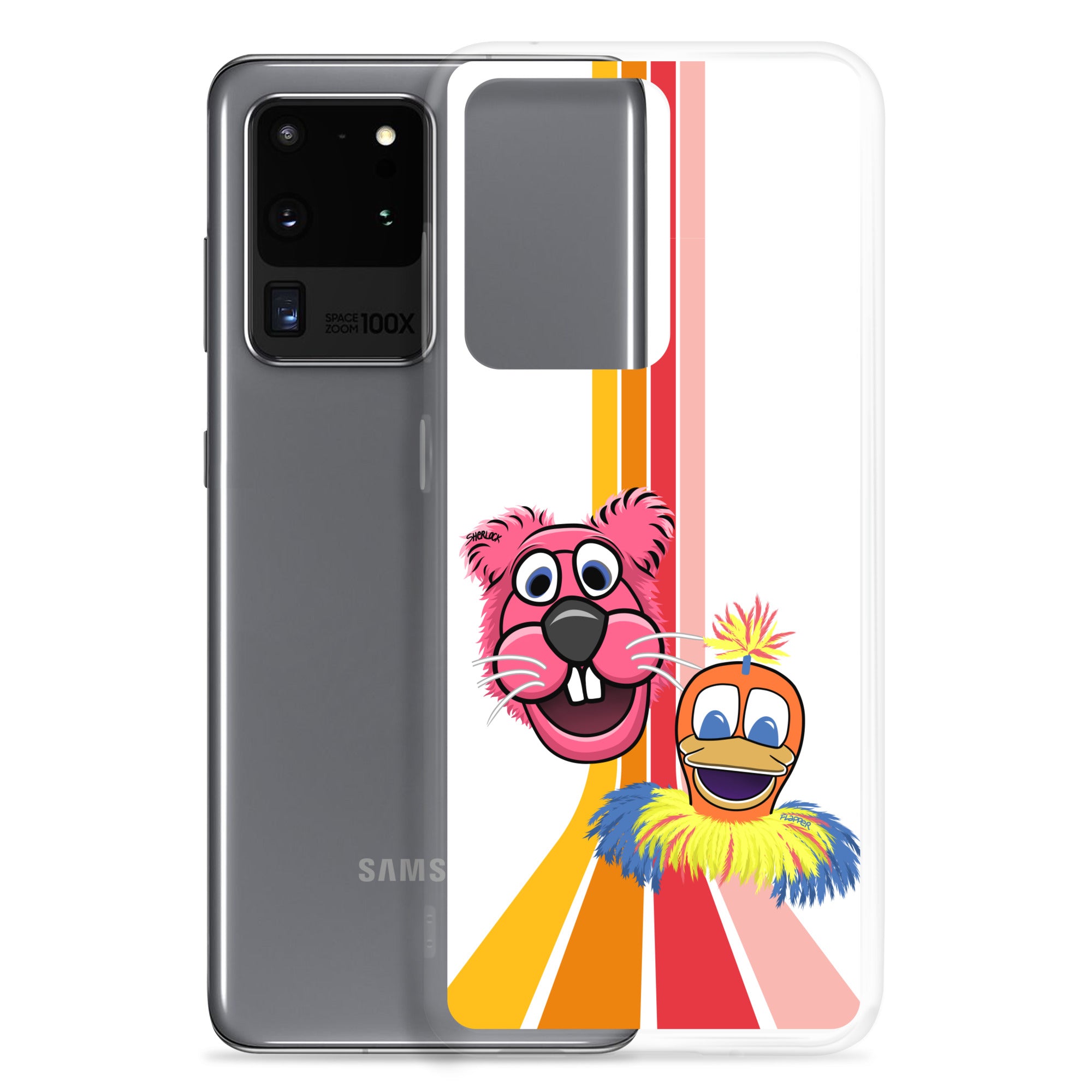 Sherlock & Flapper Samsung Phone Cover, White