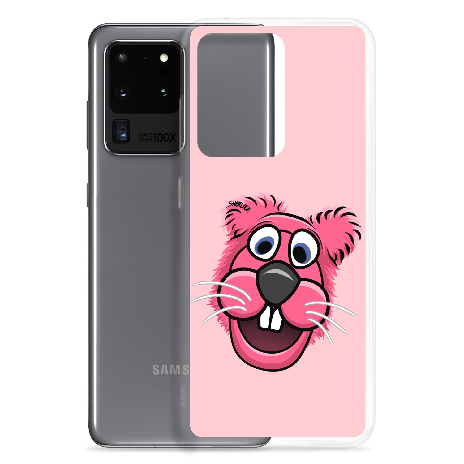 Sherlock The Squirrel Samsung Phone Cover, Pink