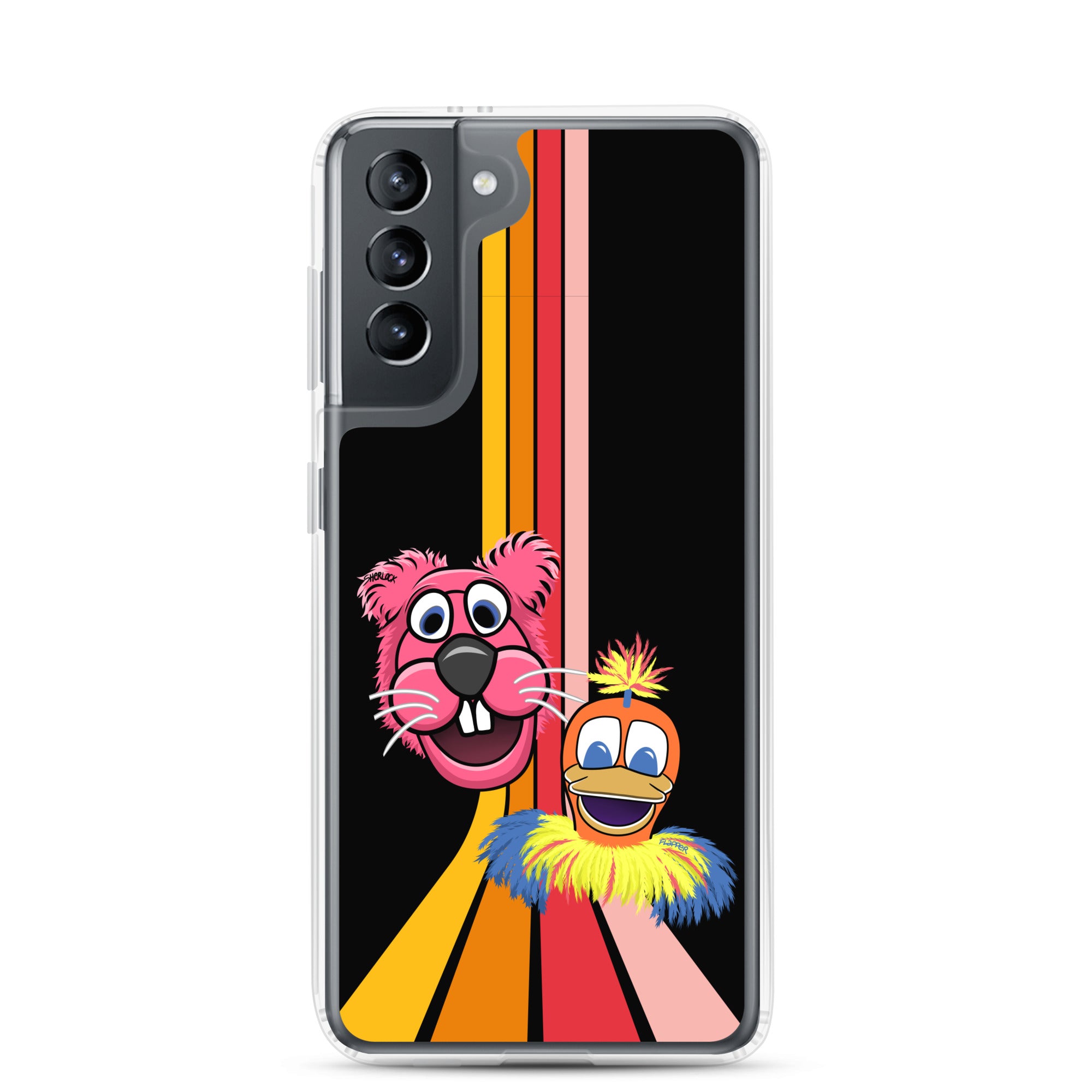 Sherlock & Flapper Samsung Phone Cover, Black