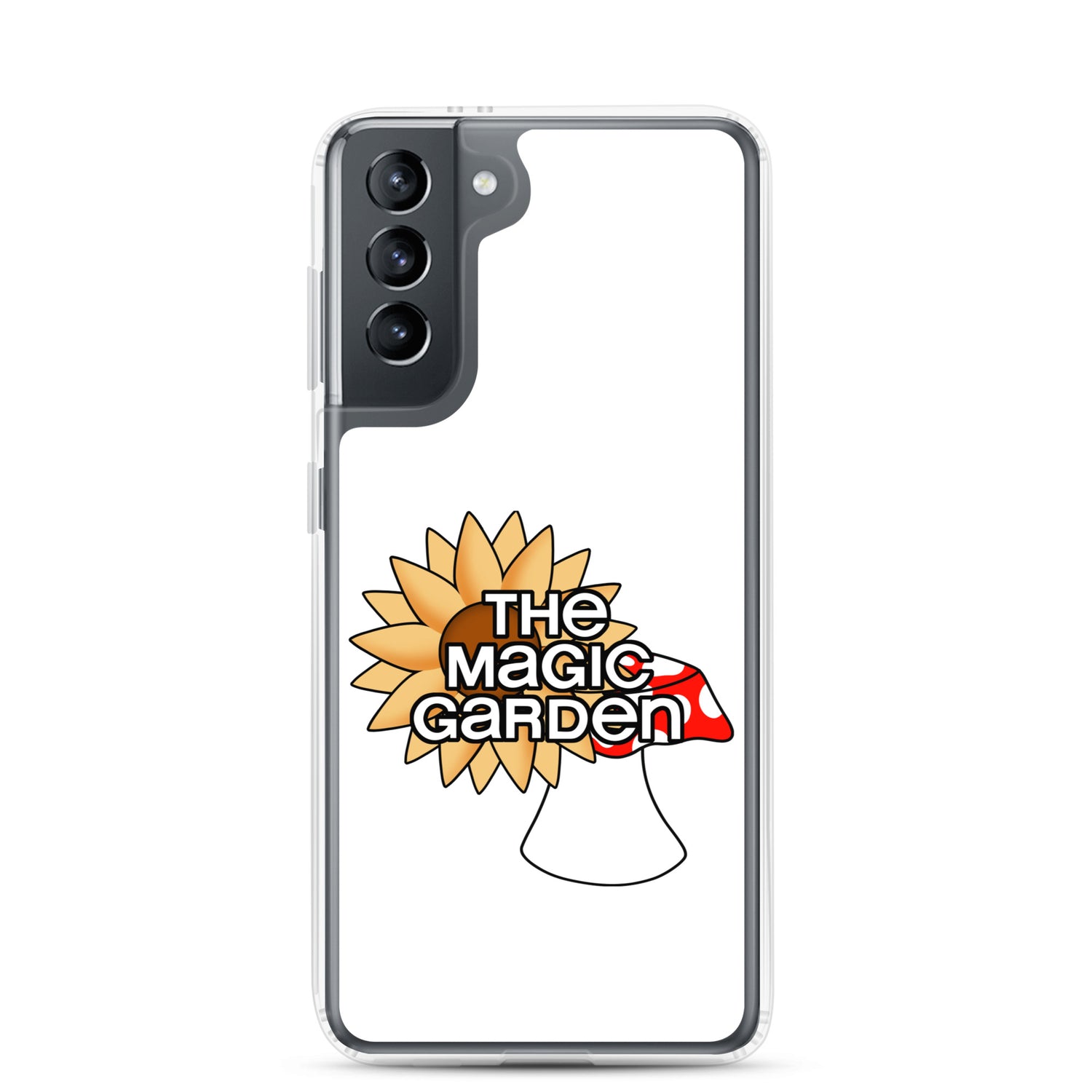 TMG Sunflower & Mushroom Samsung Cover, White