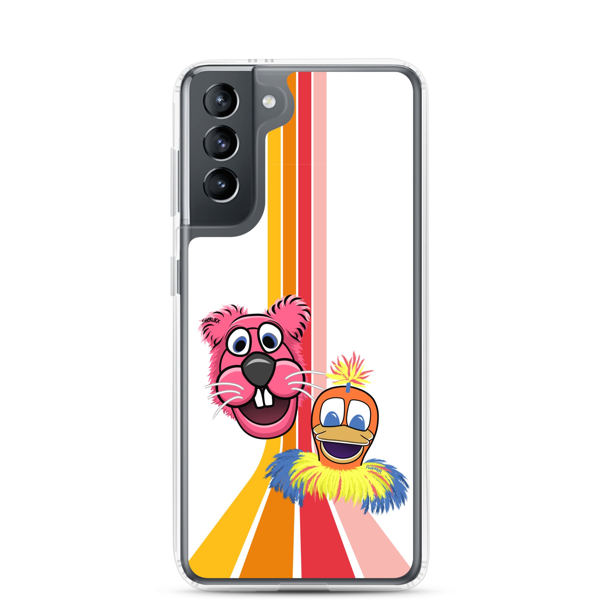 Sherlock & Flapper Samsung Phone Cover, White