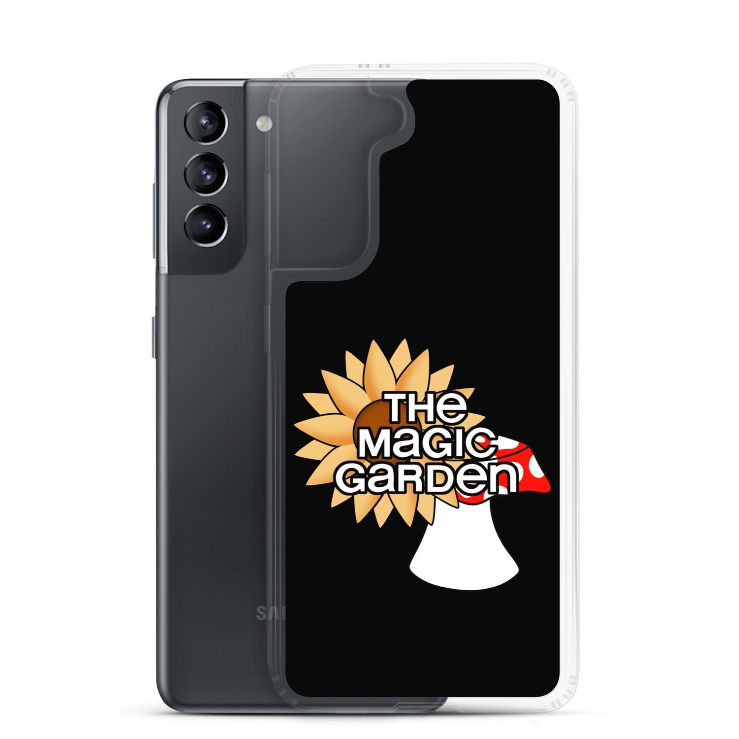 TMG Sunflower & Mushroom Samsung Phone Cover, Black