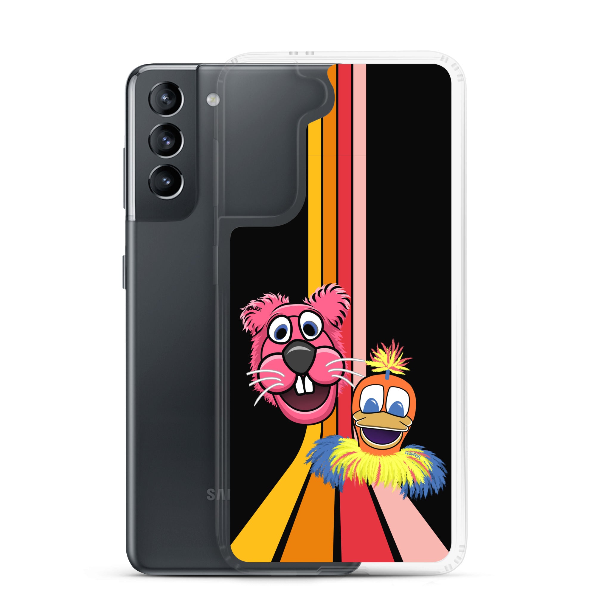 Sherlock & Flapper Samsung Phone Cover, Black