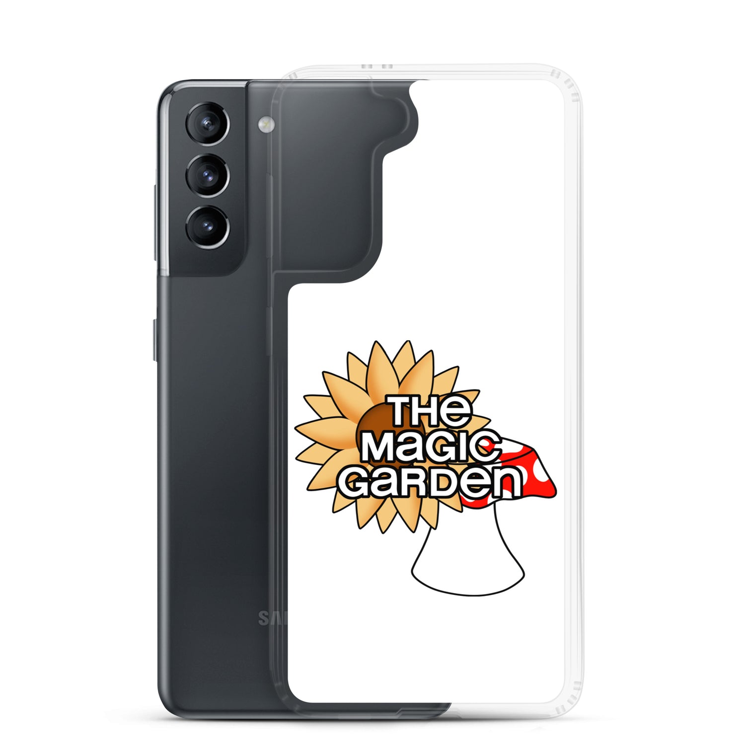 TMG Sunflower & Mushroom Samsung Cover, White