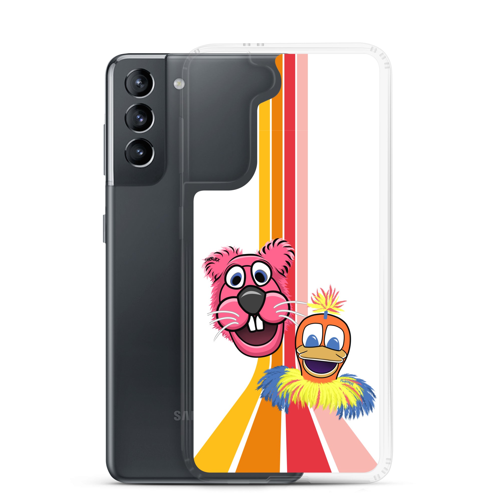 Sherlock & Flapper Samsung Phone Cover, White