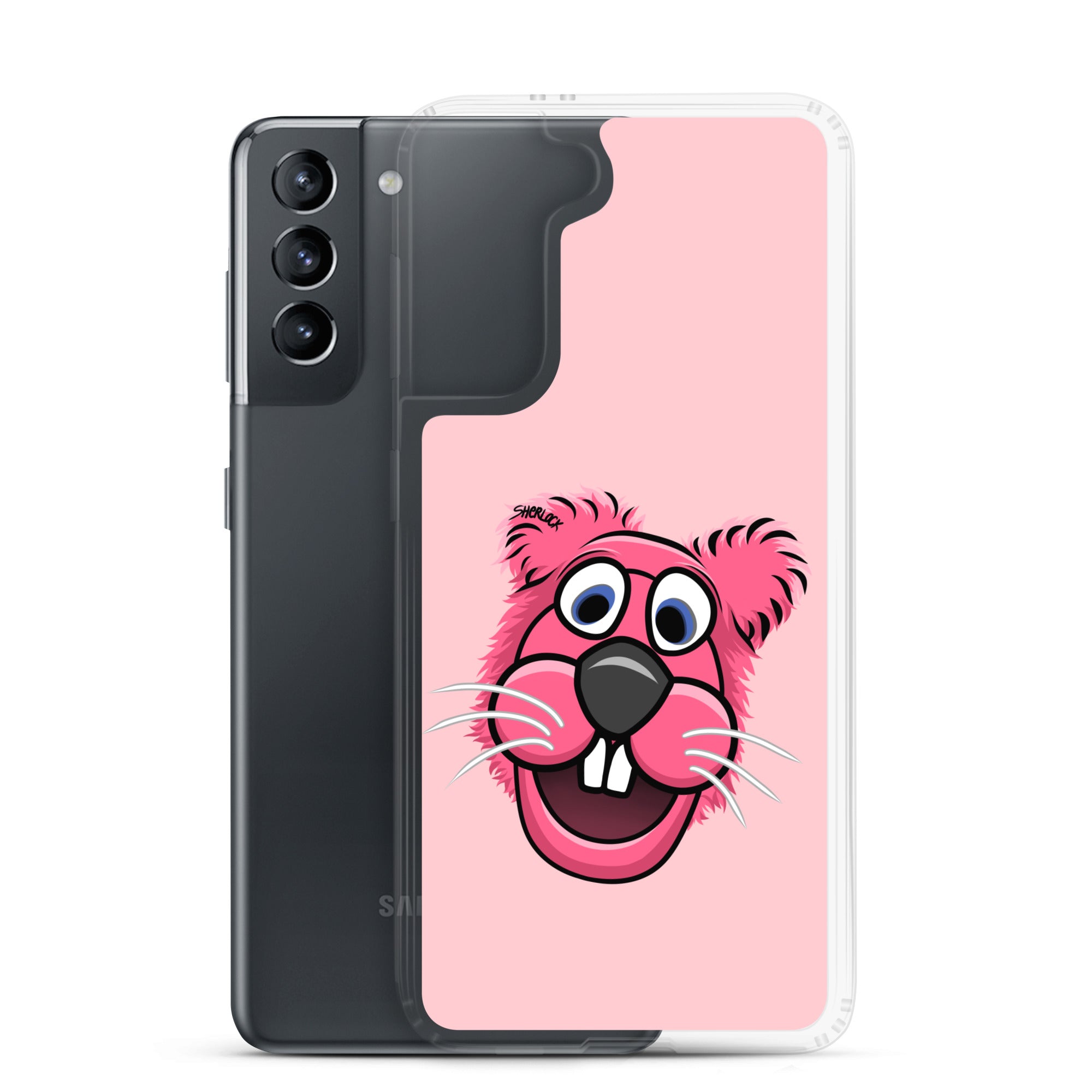 Sherlock The Squirrel Samsung Phone Cover, Pink