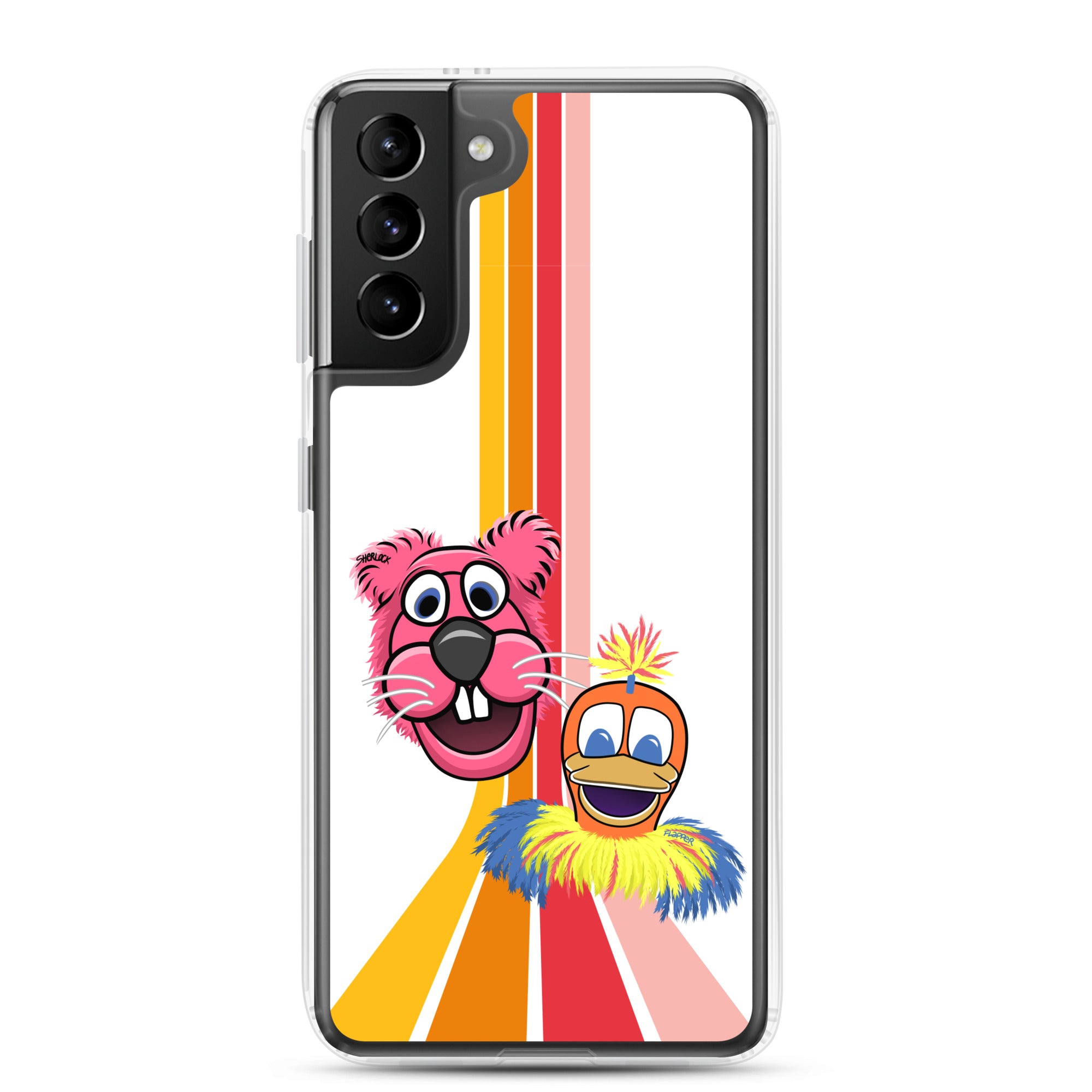 Sherlock & Flapper Samsung Phone Cover, White