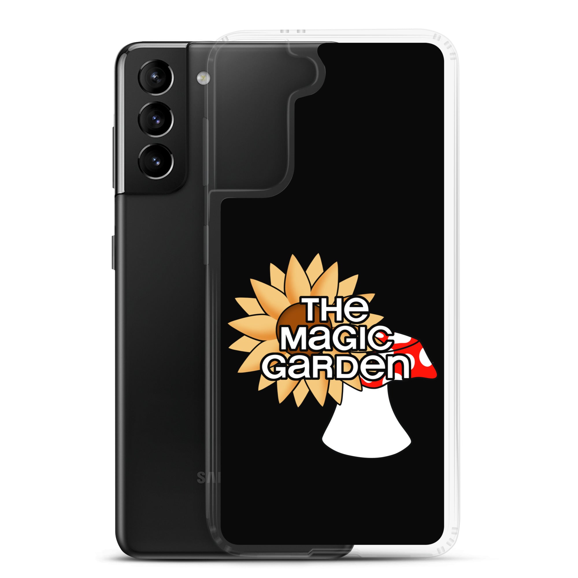 TMG Sunflower & Mushroom Samsung Phone Cover, Black