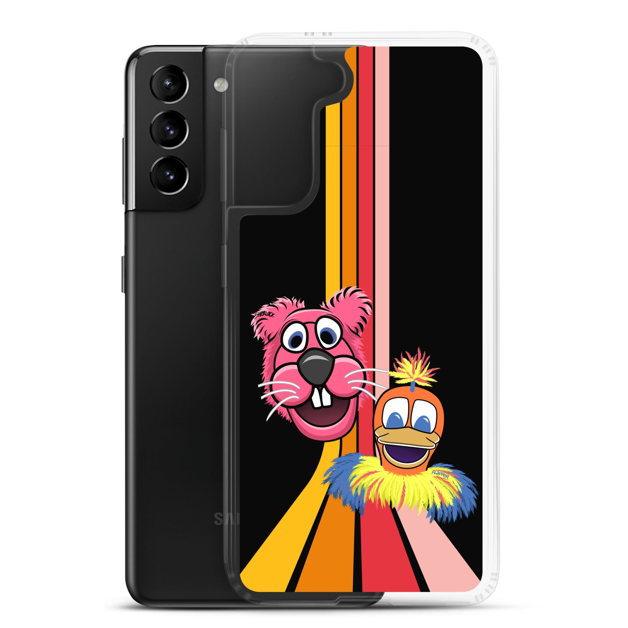 Sherlock & Flapper Samsung Phone Cover, Black