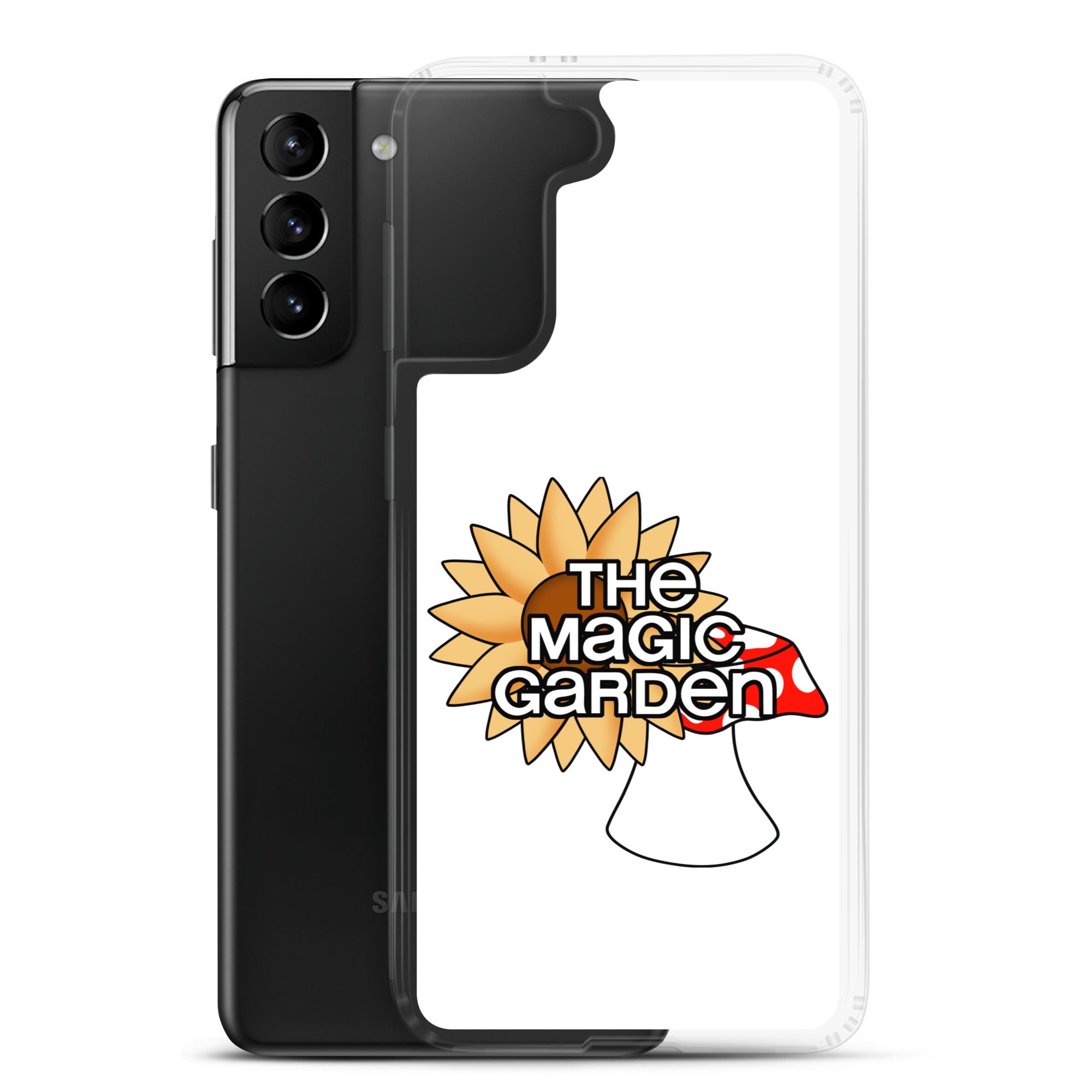 TMG Sunflower & Mushroom Samsung Cover, White