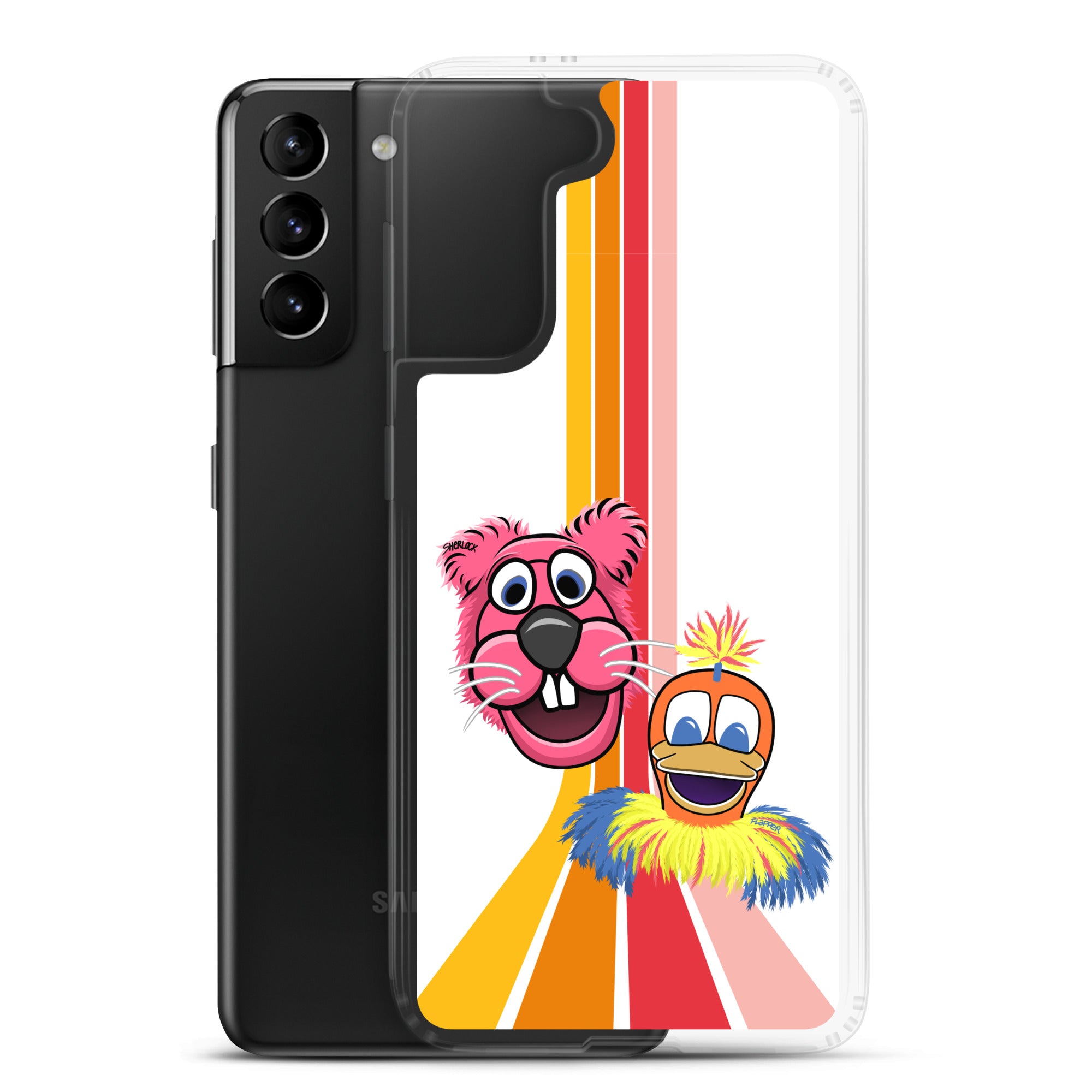 Sherlock & Flapper Samsung Phone Cover, White