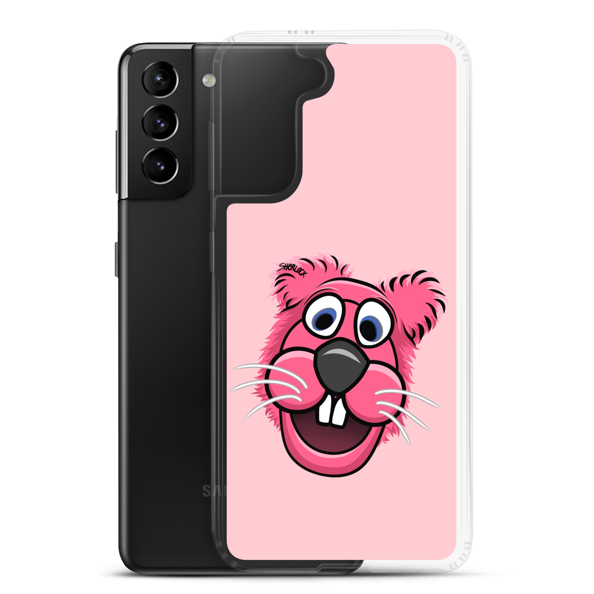 Sherlock The Squirrel Samsung Phone Cover, Pink
