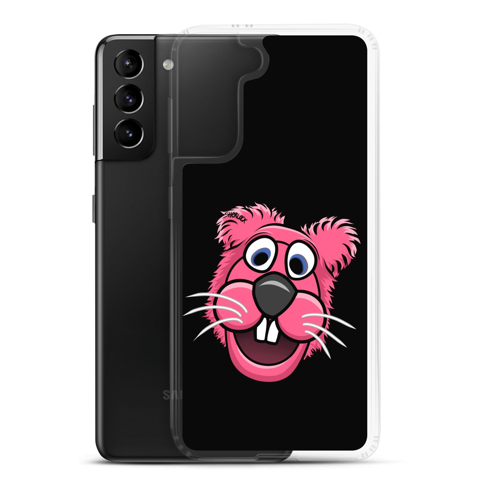 Sherlock The Squirrel Samsung Phone Cover, Black