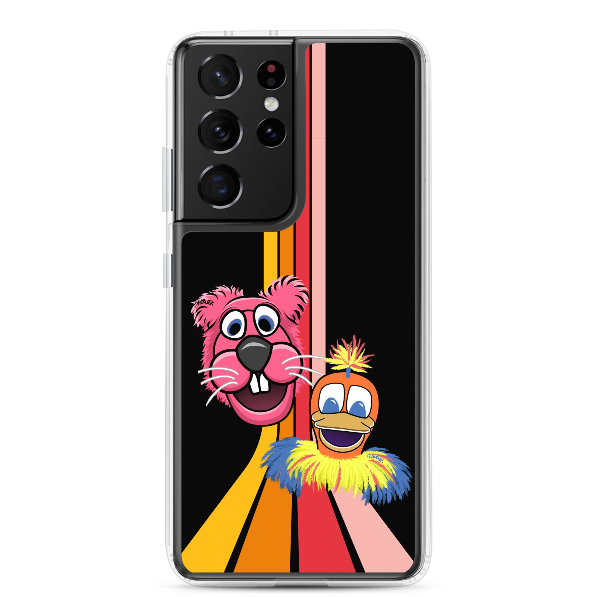 Sherlock & Flapper Samsung Phone Cover, Black