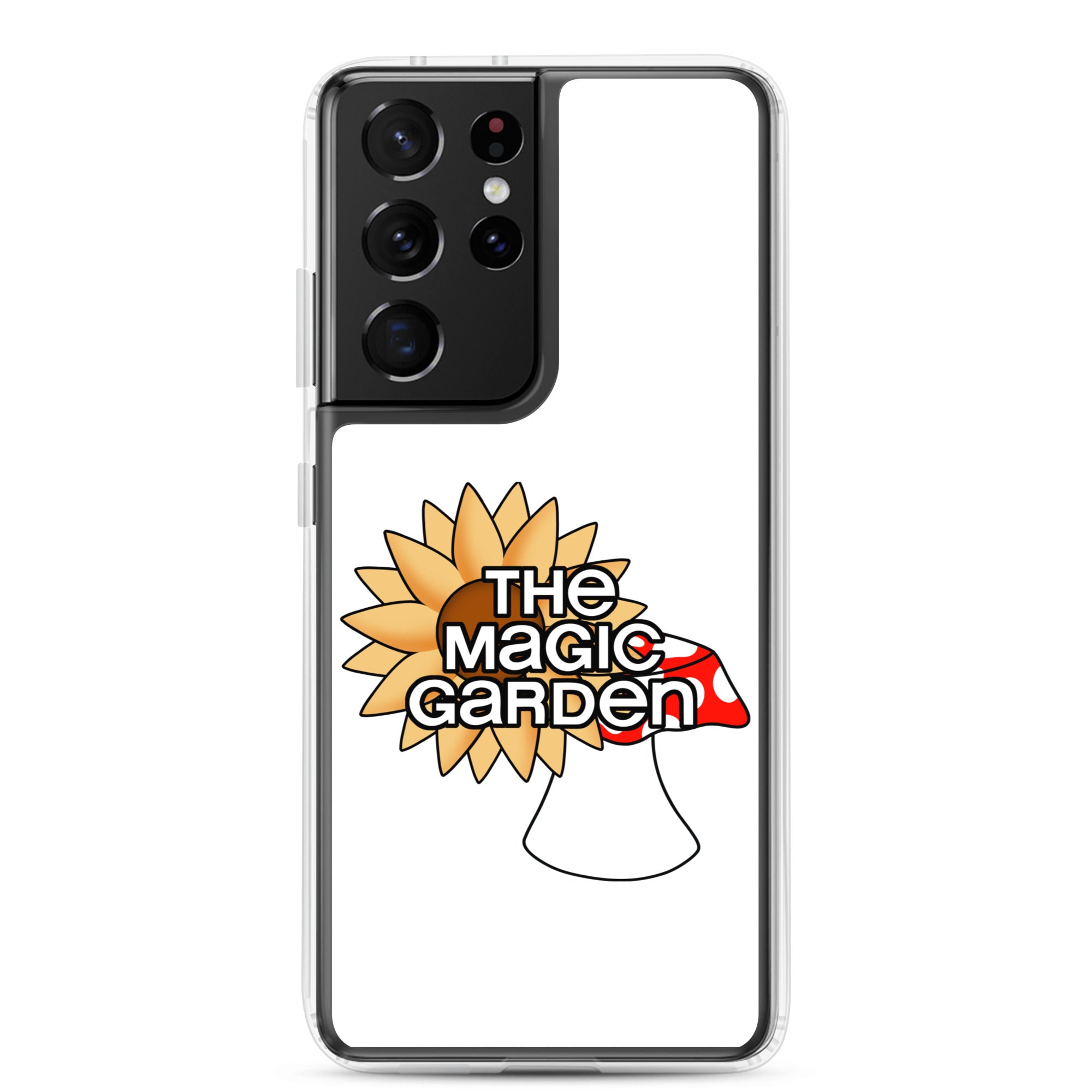 TMG Sunflower & Mushroom Samsung Cover, White