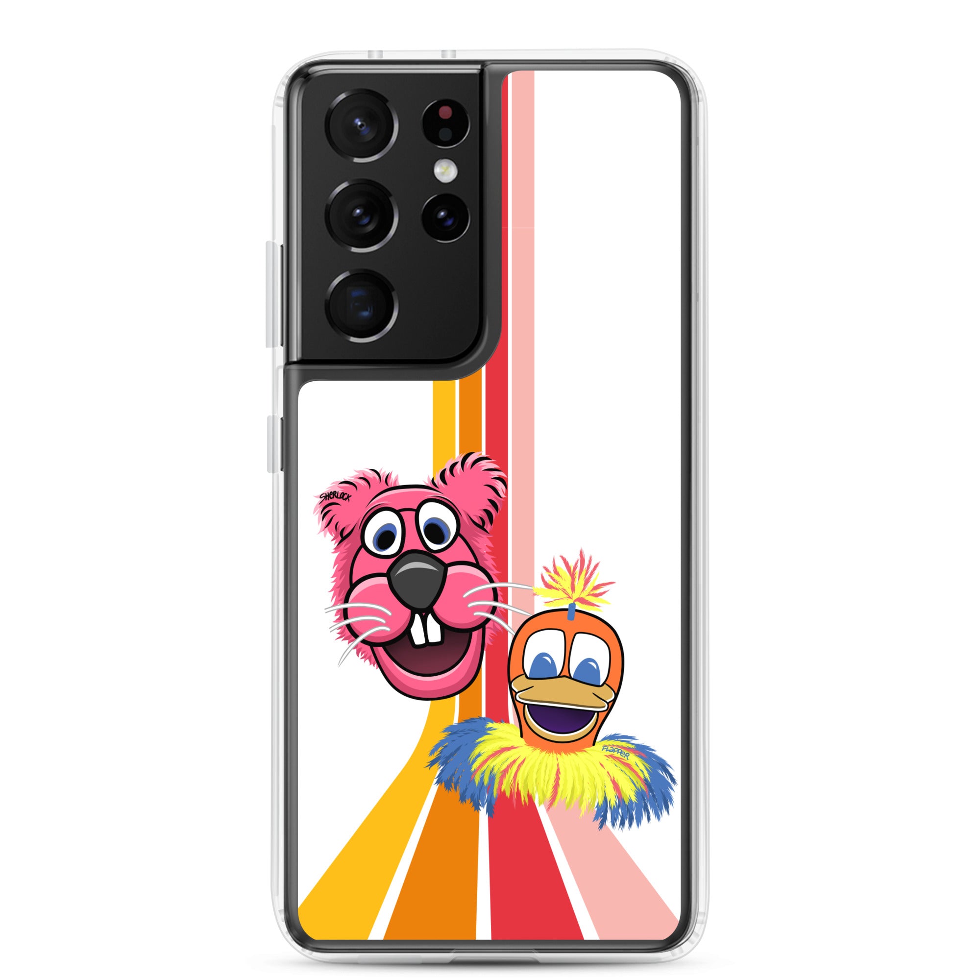 Sherlock & Flapper Samsung Phone Cover, White