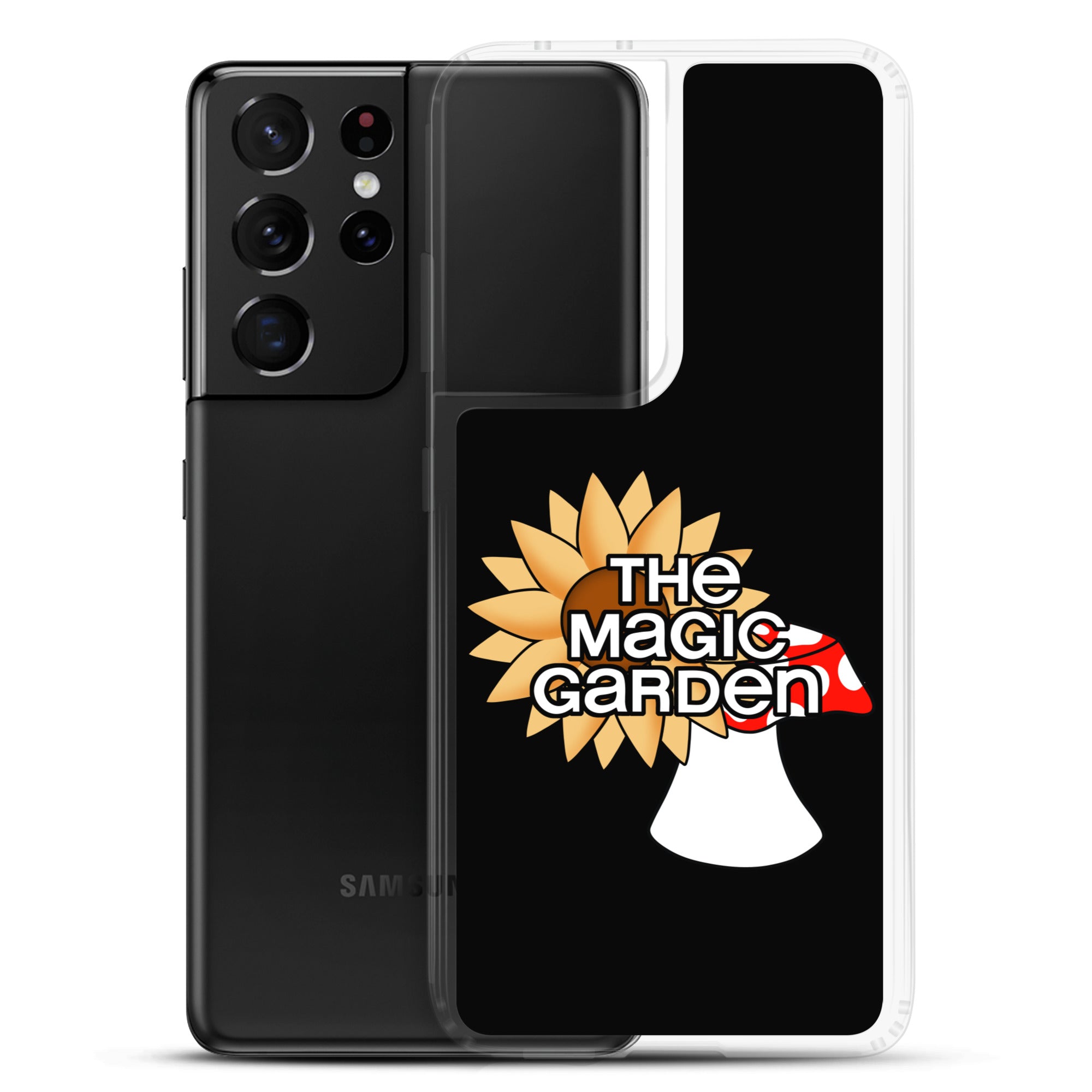 TMG Sunflower & Mushroom Samsung Phone Cover, Black