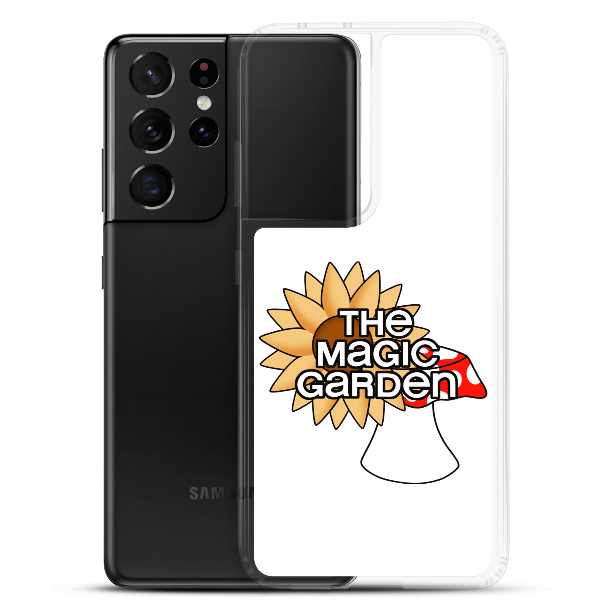 TMG Sunflower & Mushroom Samsung Cover, White