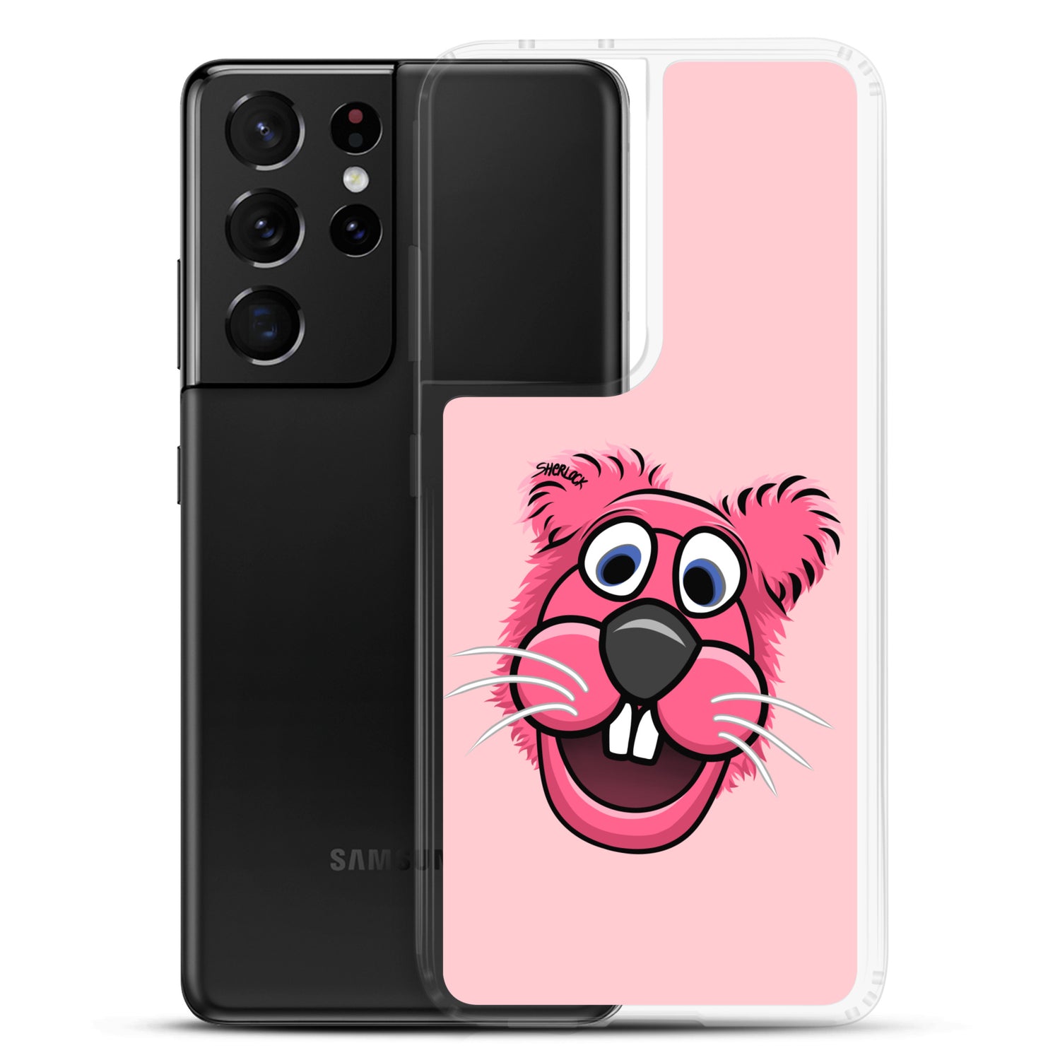 Sherlock The Squirrel Samsung Phone Cover, Pink